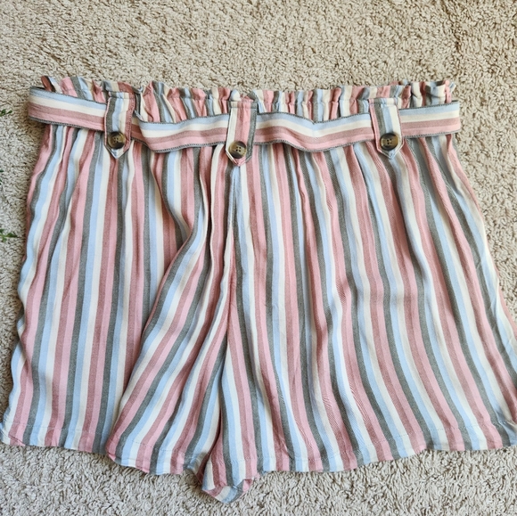 American Eagle Striped Paper Bag Shorts - Size XL - Picture 4 of 4